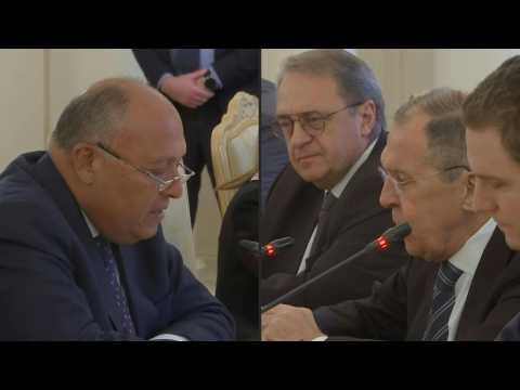 Russian Foreign Minister Lavrov hosts Egyptian counterpart Shoukry
