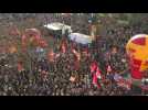 Crowds flock to Place d'Italie to protest French pension reform
