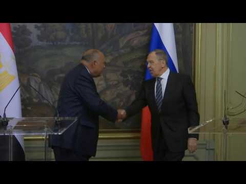 Joint press conference between Russian Foreign Minister Lavrov and Egyptian counterpart Shoukry