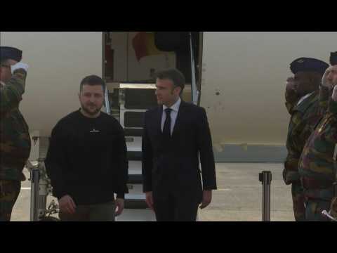 Ukraine's Zelensky lands in Belgium ahead of EU summit meeting