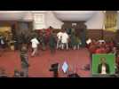 South Africa: scuffle in parliament as Ramaphosa tries to deliver state of nation address