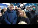 Italy's prime minister Giorgia Meloni arrives in Kyiv