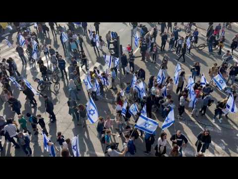 Israeli protesters gather in Tel Aviv against justice reform bill