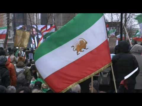Thousands protest in Brussels in support of Iran resistance movement