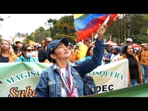 Colombians march in support of leftist President Petro's reforms