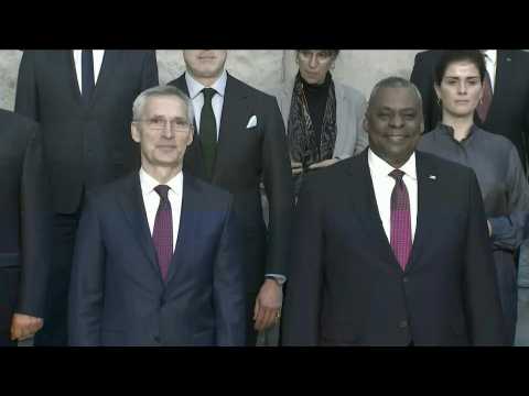 NATO Defence Ministers pose for picture at high-stakes meeting in Brussels