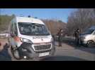 Police presence in Bulgaria at the site where 18 migrants were found dead in an abandoned truck