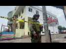 Aftermath of gun attack in Mexico that left at least 20 dead