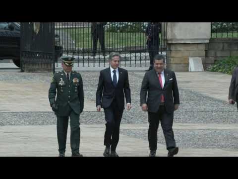 US Secretary of State Blinken arrives at Colombia presidential office
