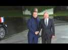 Scholz greets Macron in Berlin before working dinner