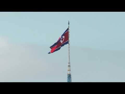 Images of North Korea, Demilitarized Zone seen from South Korea