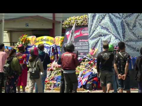 Images outside Indonesia's Kanjuruhan stadium after deadly stampede