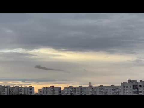 Smoke rises above the Ukrainian city of Lviv after fresh strikes