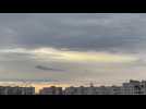 Smoke rises above the Ukrainian city of Lviv after fresh strikes