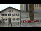 Candles in front of ex-pope Benedict XVI's birth house in Germany