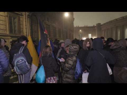 People queue at the Vatican ahead of funeral of ex-Pope Benedict XVI