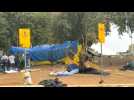 Soldiers dismantle camp set up by Bolsonaro's supporters in Brasilia