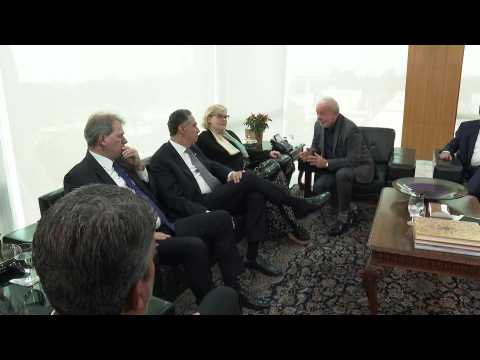 Brazil's Lula meets with cabinet members at presidential palace