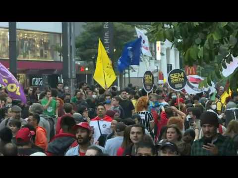 Pro-democracy protest in Sao Paulo after Brazil government buildings stormed