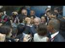 Brazil's Lula greets supporters upon arrival at COP27