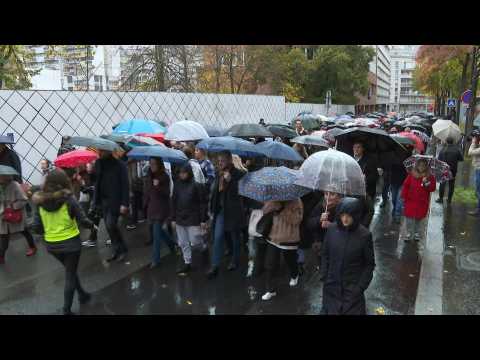 People march in Paris to pay tribute to murdered schoolgirl Lola