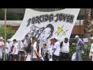 Santos fans pray outside Sao Paulo hospital where Pele is hospitalized