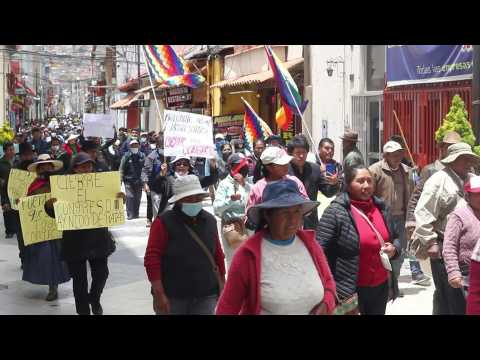 Protest march against new President Boluarte in southern Peru