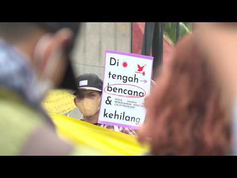 Indonesia activists hold protest after parliament approves ban on extra-marital sex