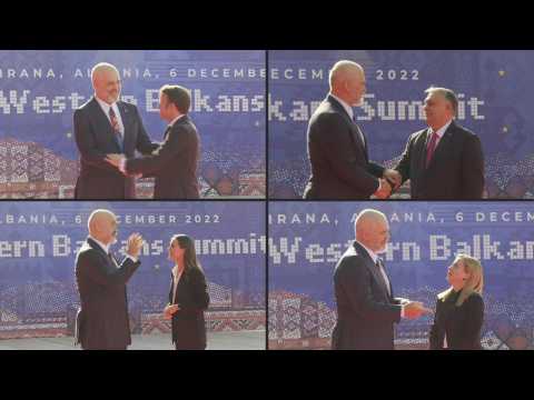 EU leaders including Macron, Meloni and Orban arrive in Tirana for Eu-Western Balkans Summit