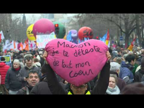 Paris protesters begin march against Macron's pension reform