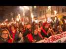 Protesters march in Marseille against pension reform