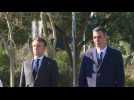 Spanish PM Sanchez welcomes French President Macron in Barcelona