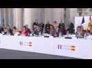 President Macron attends the 27th Franco-Spanish Summit in Barcelona