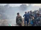 Images of plane crash site in Nepal, 72 passengers onboard