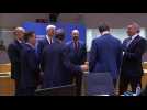 EU leaders meet for a roundtable on day two of summit discussing energy