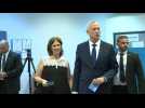 Israeli Defence Minister Gantz votes in Rosh Haayin