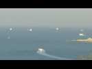 Ukrainian ships wait at the entrance to the Bosphorus as grain shipments resume