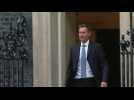 New UK Finance Minister Jeremy Hunt leaves Downing Street