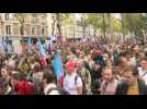 Thousands of people march in Paris against the rising cost of living