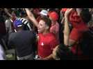 Lula supporters celebrate as candidate gets in front of Bolsonaro in Brazil presidential election