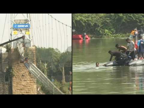 Rescue operation ongoing after India bridge collapse kills more than 130