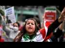 Iranians in Tokyo demonstrate for women's rights in their country