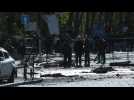 Clean-up underway in downtown Kyiv after Russian strikes