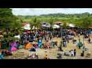 Thousands of migrants hoping to reach US stranded at Colombian port