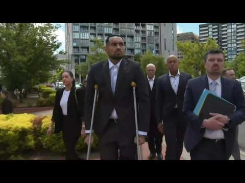 Kyrgios arrives at Australian court on assault charge