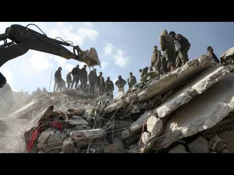 Rescue operations in Syria's Idlib province after deadly quake