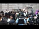 Protests outside Hong Kong court where national security trial set to begin