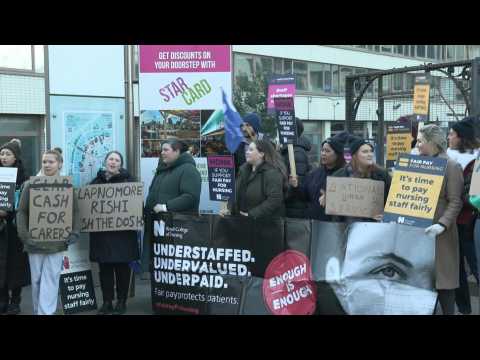 Nurses join picket line as UK sees biggest day of health strikes