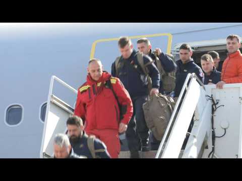 French civil security rescue forces arrive in southern Turkey