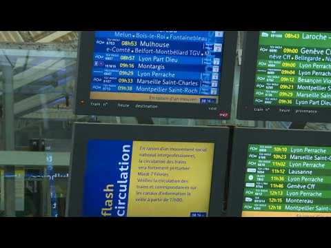 Pension reform: daytime images of passengers at Gare de Lyon in Paris